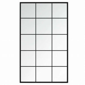 vidaXL ウォールミラー 6点 ブラック 100x60cm 金属製ホーム&ガーデン デコレーション 鏡(代引不可)