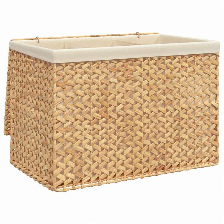 vidaXL ランドリーバスケット 3分割 75x42.5x52 cm ホテイアオイホーム&ガーデン 家事用品 ランドリー用品 洗濯かご(代引不可)
