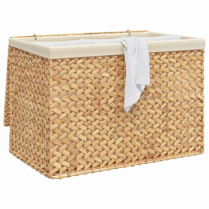 vidaXL ランドリーバスケット 3分割 75x42.5x52 cm ホテイアオイホーム&ガーデン 家事用品 ランドリー用品 洗濯かご(代引不可)