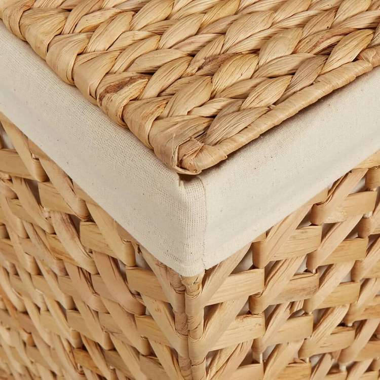vidaXL ランドリーバスケット 3分割 75x42.5x52 cm ホテイアオイホーム&ガーデン 家事用品 ランドリー用品 洗濯かご(代引不可)