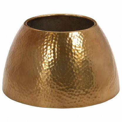 vidaXL コーヒーテーブル 槌目仕上げのアルミニウム O50x30cm 真ちゅう色家具 テーブル アクセントテーブル コーヒーテーブル(代引不可)