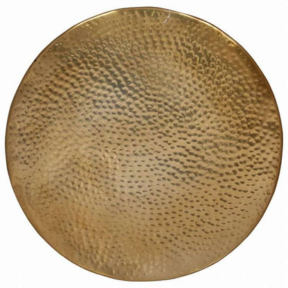 vidaXL コーヒーテーブル 槌目仕上げのアルミニウム O50x30cm 真ちゅう色家具 テーブル アクセントテーブル コーヒーテーブル(代引不可)