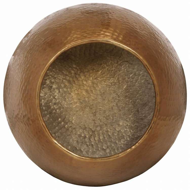 vidaXL コーヒーテーブル 槌目仕上げのアルミニウム O50x30cm 真ちゅう色家具 テーブル アクセントテーブル コーヒーテーブル(代引不可)