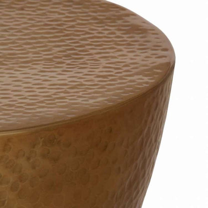 vidaXL コーヒーテーブル 槌目仕上げのアルミニウム O50x30cm 真ちゅう色家具 テーブル アクセントテーブル コーヒーテーブル(代引不可)