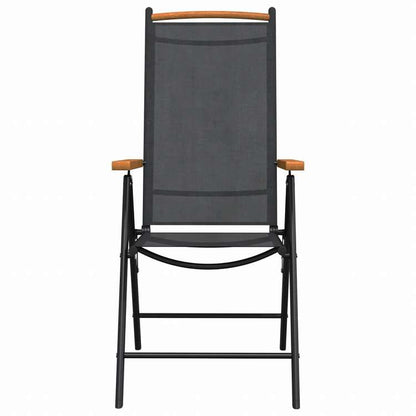 vidaXL ガーデンダイニング7点セット ブラック アルミニウム製家具 アウトドア家具 屋外家具セット(代引不可)