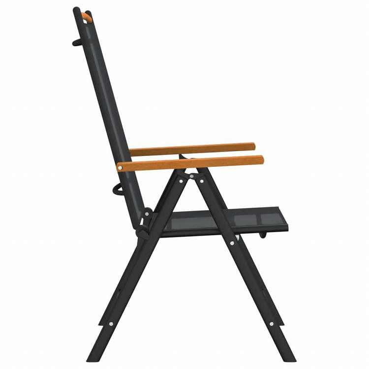 vidaXL ガーデンダイニング7点セット ブラック アルミニウム製家具 アウトドア家具 屋外家具セット(代引不可)