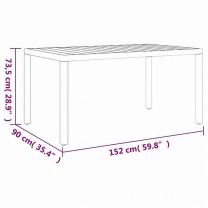 vidaXL ガーデンダイニング7点セット ブラック&ブラウン アルミニウム製家具 アウトドア家具 屋外家具セット(代引不可)