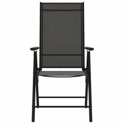 vidaXL ガーデンダイニング7点セット ブラック アルミニウム製家具 アウトドア家具 屋外家具セット(代引不可)