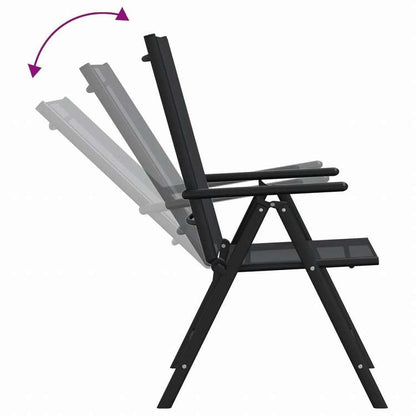 vidaXL ガーデンダイニング7点セット ブラック アルミニウム製家具 アウトドア家具 屋外家具セット(代引不可)