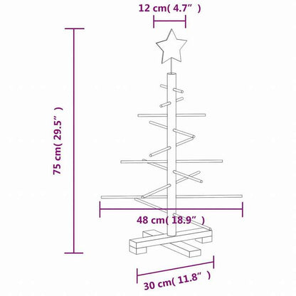 vidaXL 木製クリスマスツリー デコレーション用 75cm パイン無垢材ホーム&ガーデン デコレーション シーズン&ホリデーデコレーション クリスマスツリー(代引不可)