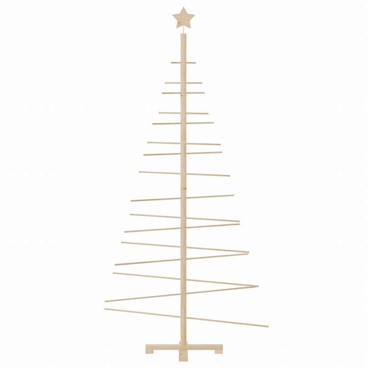 vidaXL 木製クリスマスツリー デコレーション用 180cm パイン無垢材ホーム&ガーデン デコレーション シーズン&ホリデーデコレーション クリスマスツリー(代引不可)