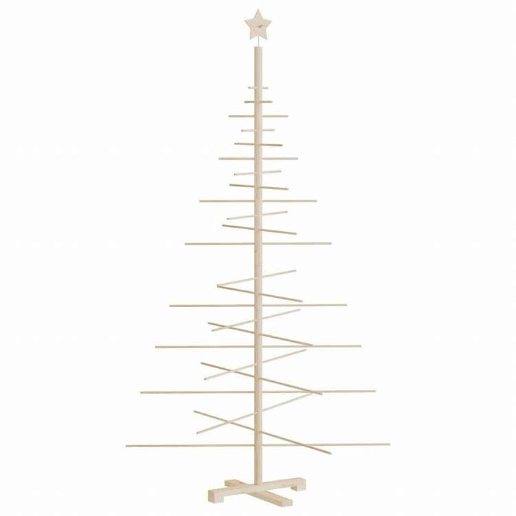 vidaXL 木製クリスマスツリー デコレーション用 180cm パイン無垢材ホーム&ガーデン デコレーション シーズン&ホリデーデコレーション クリスマスツリー(代引不可)