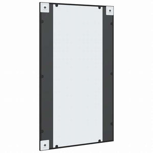 vidaXL ウォールミラー ブラック 60x100 cm 長方形 鉄製ホーム&ガーデン デコレーション 鏡(代引不可)
