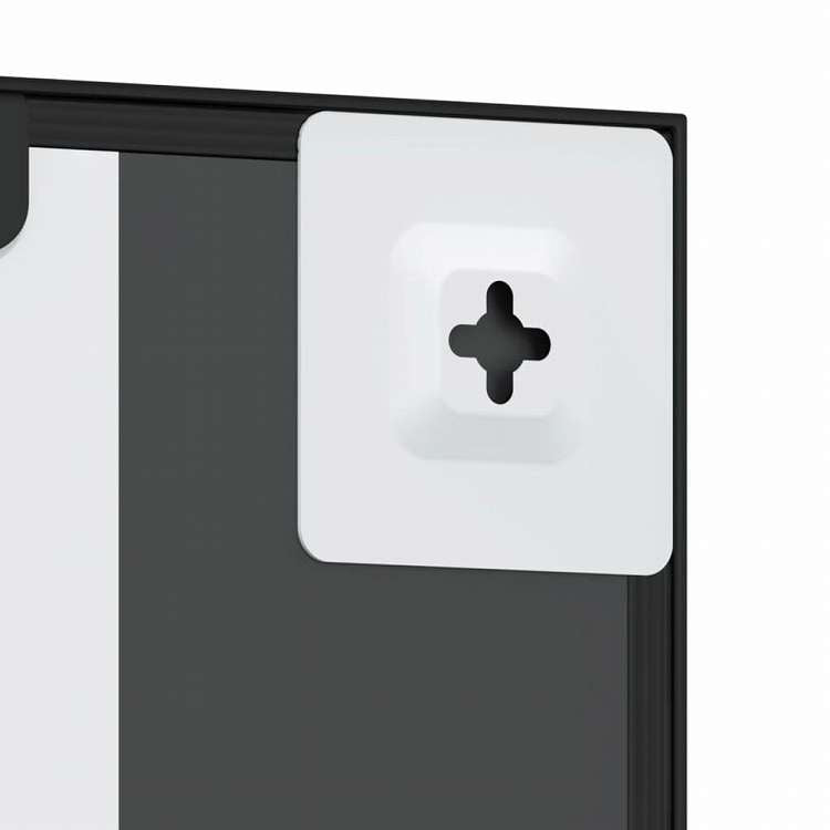 vidaXL ウォールミラー ブラック 60x100 cm 長方形 鉄製ホーム&ガーデン デコレーション 鏡(代引不可)