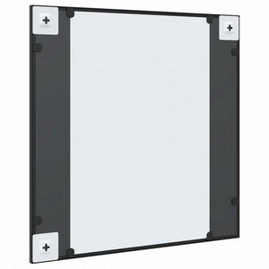 vidaXL ウォールミラー ブラック 60x60 cm 正方形 鉄製ホーム&ガーデン デコレーション 鏡(代引不可)