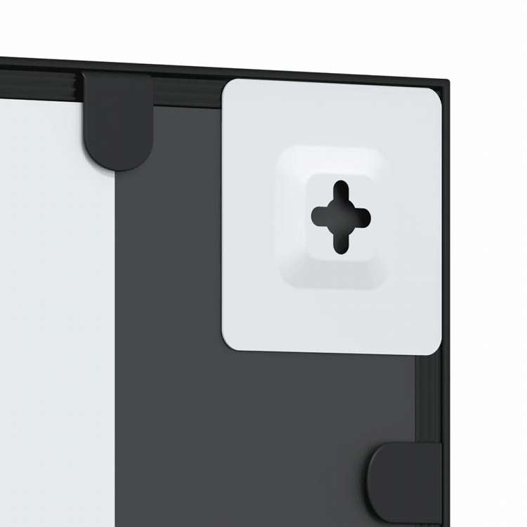 vidaXL ウォールミラー ブラック 60x60 cm 正方形 鉄製ホーム&ガーデン デコレーション 鏡(代引不可)