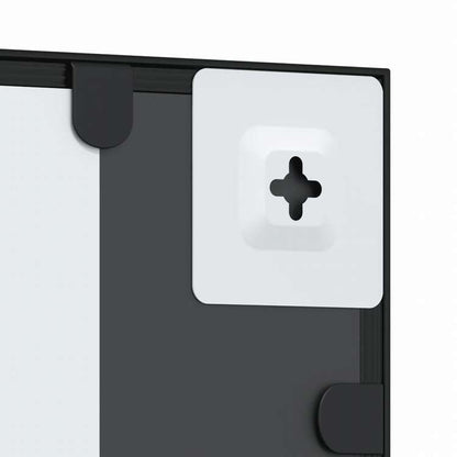 vidaXL ウォールミラー ブラック 60x60 cm 正方形 鉄製ホーム&ガーデン デコレーション 鏡(代引不可)