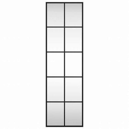 vidaXL ウォールミラー ブラック 30x100 cm 長方形 鉄製ホーム&ガーデン デコレーション 鏡(代引不可)