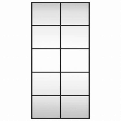 vidaXL ウォールミラー ブラック 50x100 cm 長方形 鉄製ホーム&ガーデン デコレーション 鏡(代引不可)