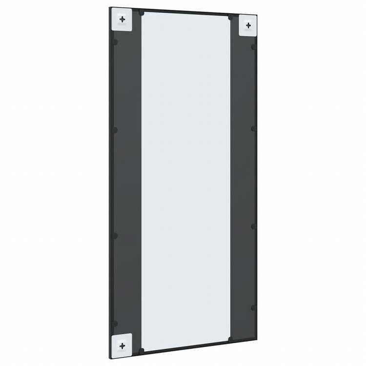 vidaXL ウォールミラー ブラック 50x100 cm 長方形 鉄製ホーム&ガーデン デコレーション 鏡(代引不可)