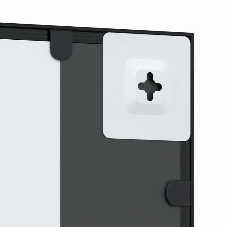 vidaXL ウォールミラー ブラック 50x100 cm 長方形 鉄製ホーム&ガーデン デコレーション 鏡(代引不可)