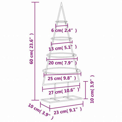 vidaXL 金属製クリスマスツリー デコレーション用 ブラック 60cmホーム&ガーデン デコレーション シーズン&ホリデーデコレーション クリスマスツリー(代引不可)