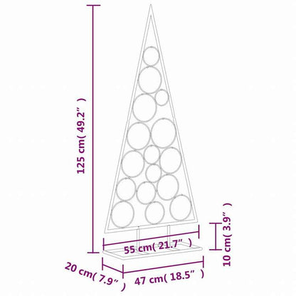 vidaXL 金属製クリスマスツリー デコレーション用 ブラック 125cmホーム&ガーデン デコレーション シーズン&ホリデーデコレーション クリスマスツリー(代引不可)
