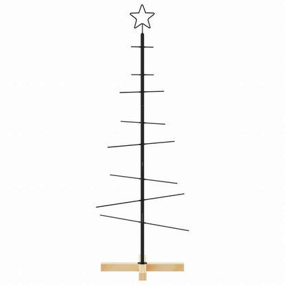vidaXL 金属製クリスマスツリー 木製ベース付き ブラック 120cmホーム&ガーデン デコレーション シーズン&ホリデーデコレーション クリスマスツリー(代引不可)