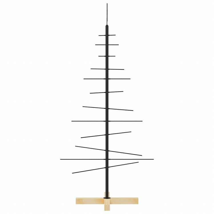 vidaXL 金属製クリスマスツリー 木製ベース付き ブラック 120cmホーム&ガーデン デコレーション シーズン&ホリデーデコレーション クリスマスツリー(代引不可)