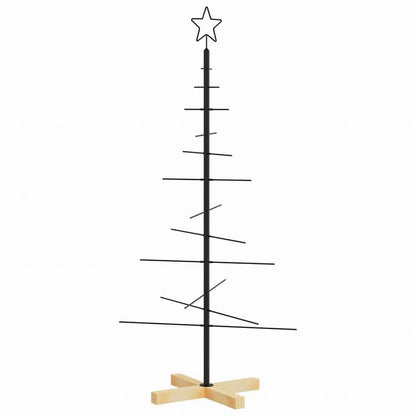 vidaXL 金属製クリスマスツリー 木製ベース付き ブラック 120cmホーム&ガーデン デコレーション シーズン&ホリデーデコレーション クリスマスツリー(代引不可)