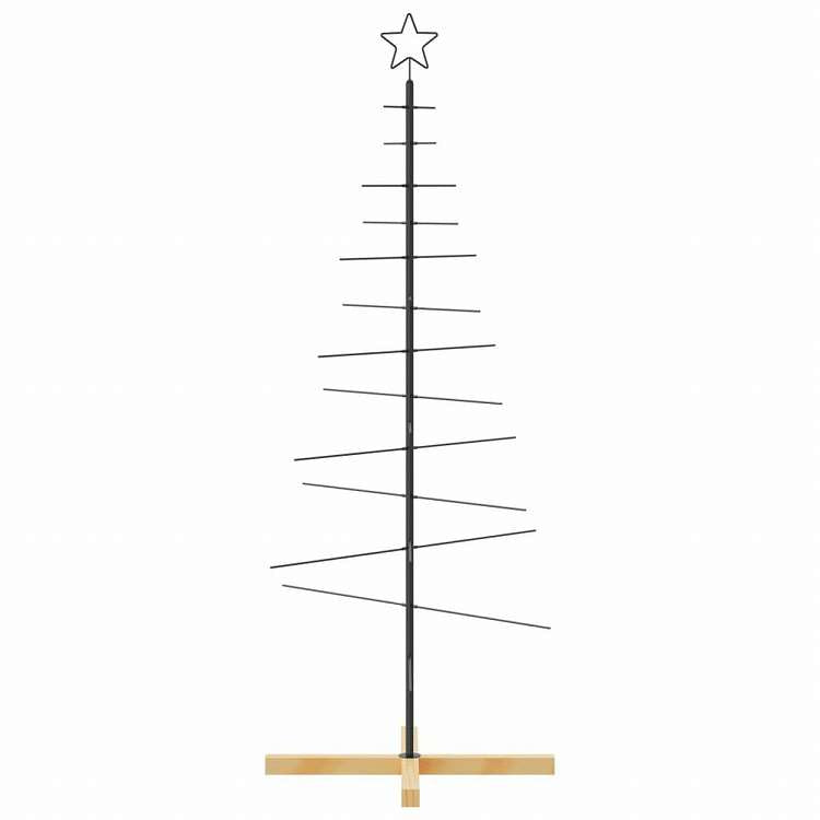 vidaXL 金属製クリスマスツリー 木製ベース付き ブラック 150cmホーム&ガーデン デコレーション シーズン&ホリデーデコレーション クリスマスツリー(代引不可)