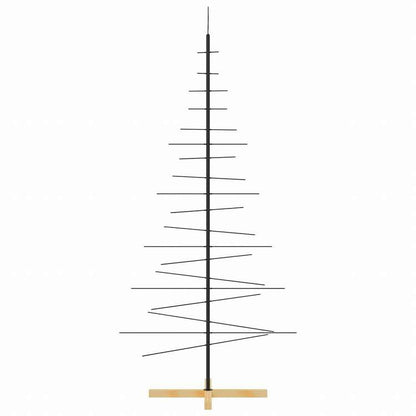 vidaXL 金属製クリスマスツリー 木製ベース付き ブラック 180cmホーム&ガーデン デコレーション シーズン&ホリデーデコレーション クリスマスツリー(代引不可)
