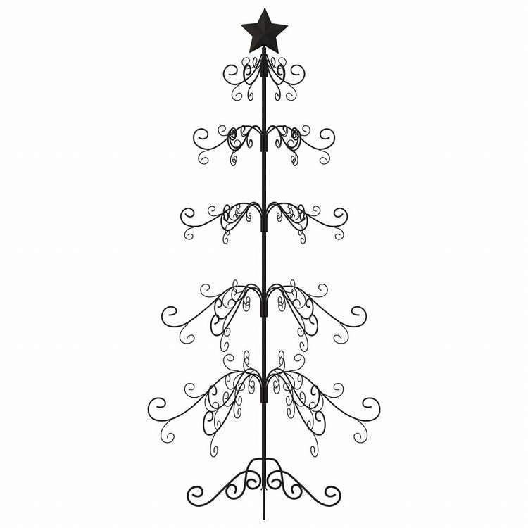 vidaXL 金属製クリスマスツリー デコレーション用 ブラック 150cmホーム&ガーデン デコレーション シーズン&ホリデーデコレーション クリスマスツリー(代引不可)