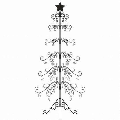 vidaXL 金属製クリスマスツリー デコレーション用 ブラック 215cmホーム&ガーデン デコレーション シーズン&ホリデーデコレーション クリスマスツリー(代引不可)