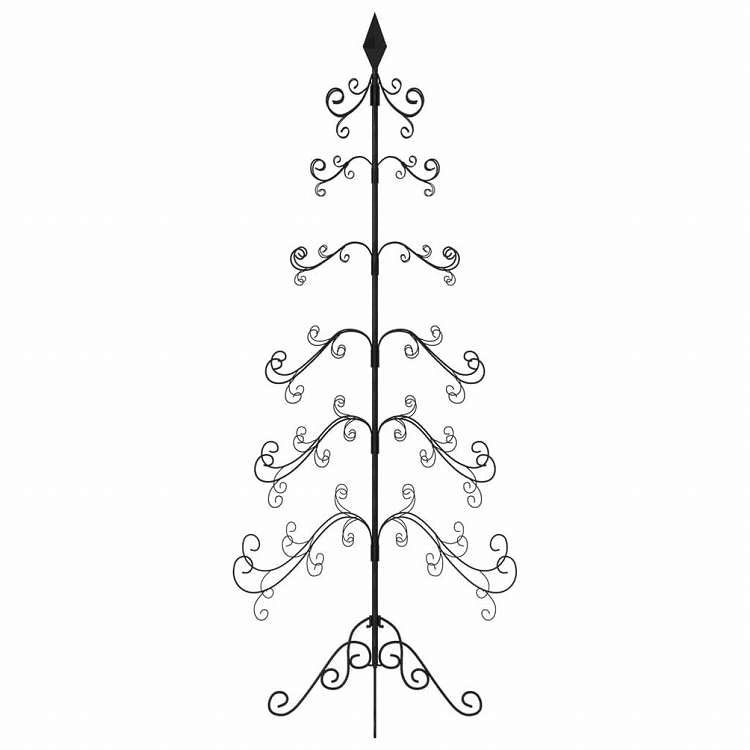 vidaXL 金属製クリスマスツリー デコレーション用 ブラック 215cmホーム&ガーデン デコレーション シーズン&ホリデーデコレーション クリスマスツリー(代引不可)
