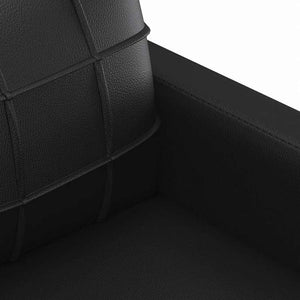 vidaXL 2人掛けソファ ブラック 120cm 合成皮革製家具 ソファ(代引不可)