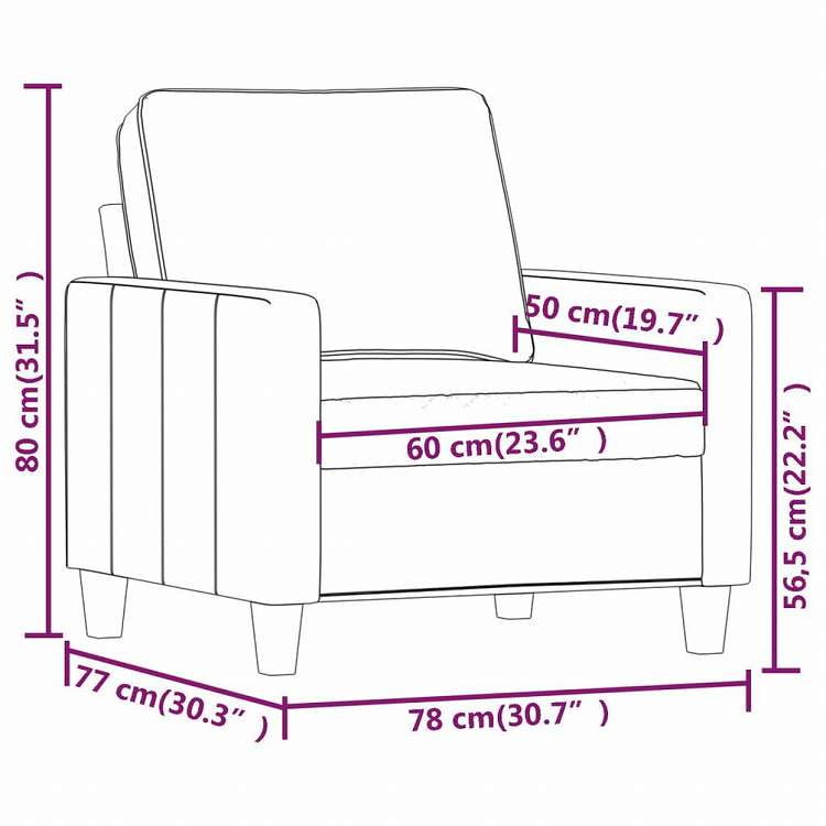 vidaXL 3人掛けソファ ダークグレー 180cm 布製家具 ソファ(代引不可)