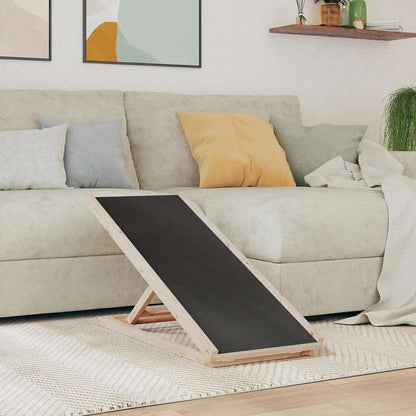 vidaXL 犬用スロープ グレー 100x40 cm モミ無垢材動物&ペット用品 ペット用品 ペットステップ・スロープ(代引不可)