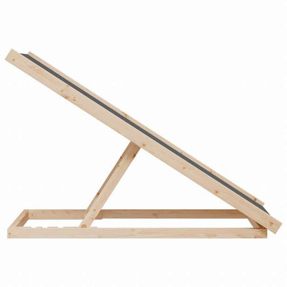 vidaXL 犬用スロープ グレー 100x40 cm モミ無垢材動物&ペット用品 ペット用品 ペットステップ・スロープ(代引不可)