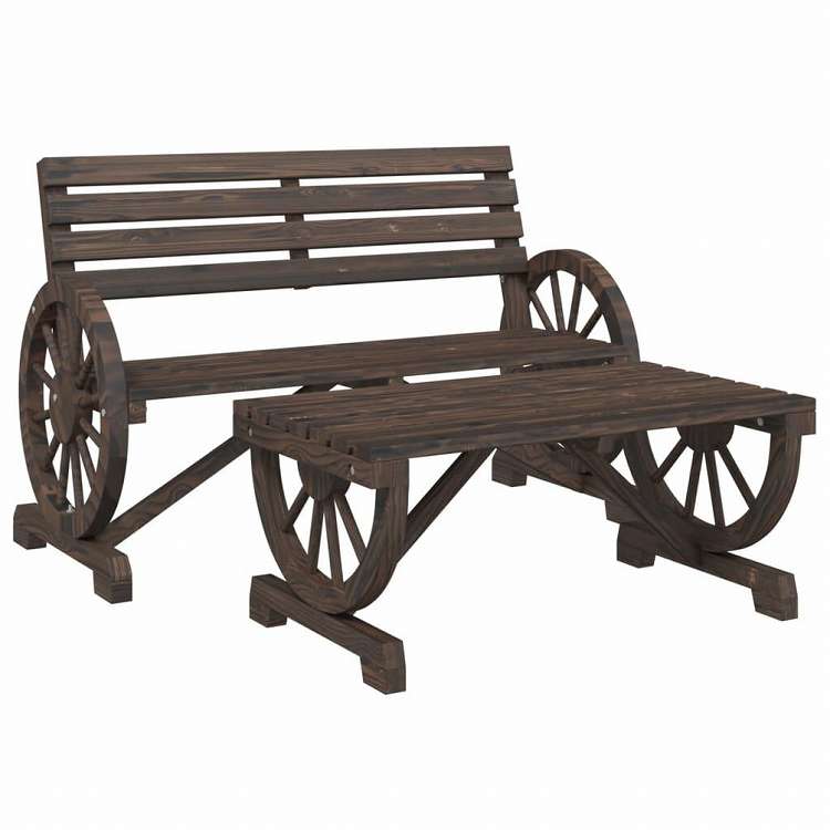 vidaXL ガーデンラウンジ4点セット モミ無垢材家具 アウトドア家具 屋外家具セット(代引不可)