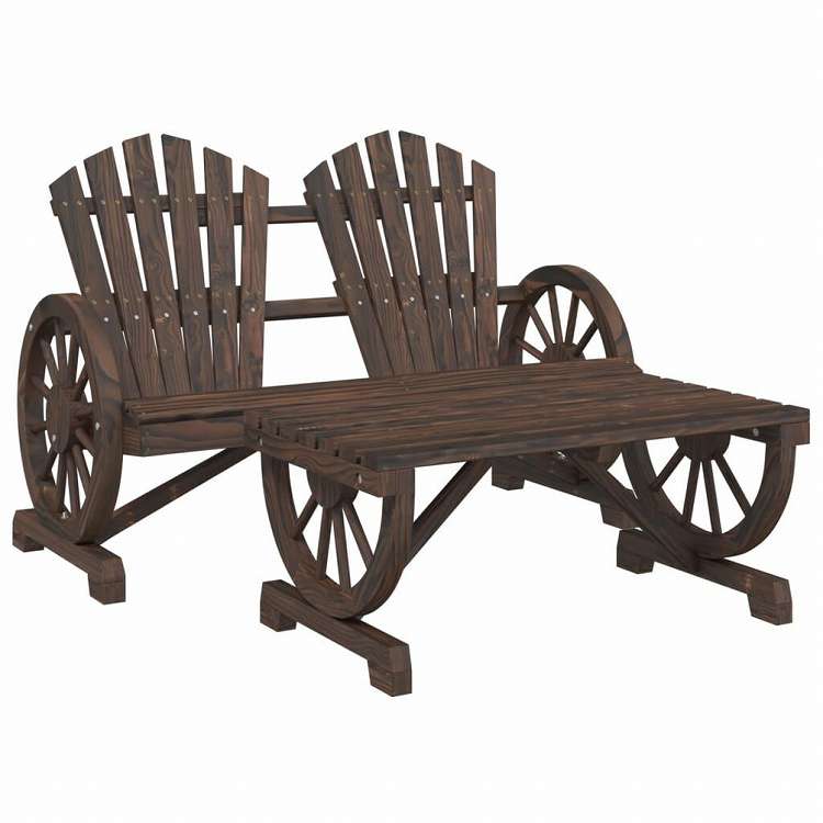 vidaXL ガーデンラウンジ2点セット モミ無垢材家具 アウトドア家具 屋外椅子 屋外用組み合わせソファセット(代引不可)