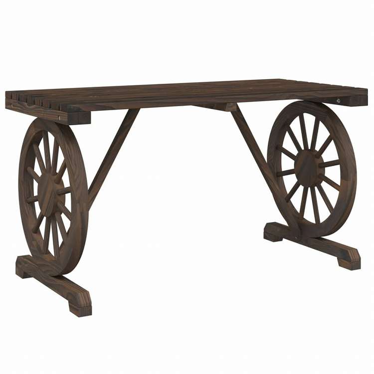 vidaXL ガーデンテーブル 115x55x65cm モミ無垢材家具 アウトドア家具 アウトドアテーブル(代引不可)