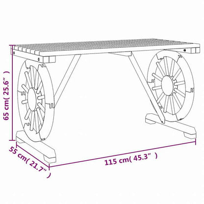 vidaXL ガーデンテーブル 115x55x65cm モミ無垢材家具 アウトドア家具 アウトドアテーブル(代引不可)
