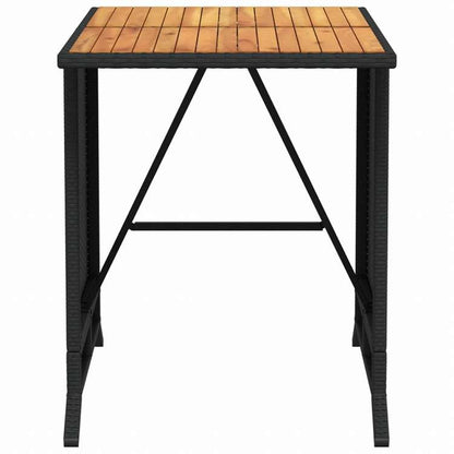 vidaXL ビストロ3点セット クッション付き ポリラタン製 ブラック家具 アウトドア家具 屋外家具セット(代引不可)