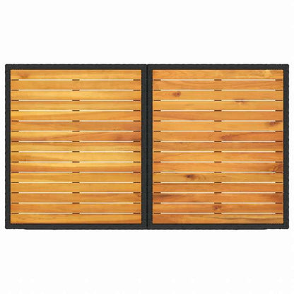 vidaXL ビストロ3点セット クッション付き ポリラタン製 ブラック家具 アウトドア家具 屋外家具セット(代引不可)