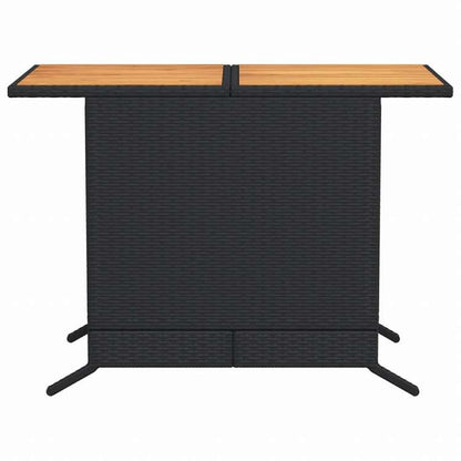 vidaXL ビストロ3点セット クッション付き ポリラタン製 ブラック家具 アウトドア家具 屋外家具セット(代引不可)