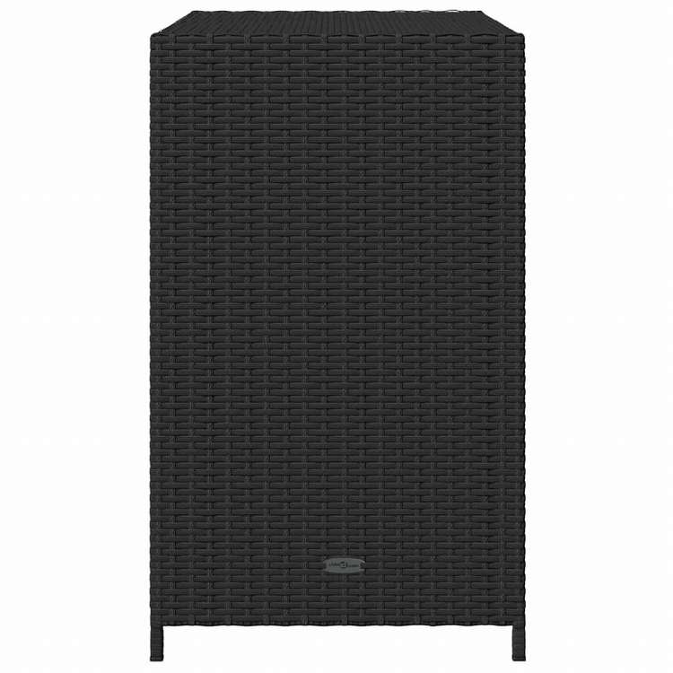 vidaXL 庭用収納キャビネット 83x45x76 cm ポリラタン製 ブラック家具 アウトドア家具 屋外収納ボックス(代引不可)