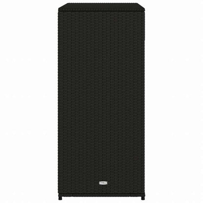 vidaXL ガーデン収納キャビネット 105x55x113 cm ポリラタン製 ブラック家具 アウトドア家具 屋外収納ボックス(代引不可)