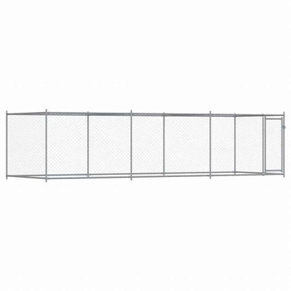 vidaXL 犬用ケージ ドア付き グレー 6x2x1.5 m 亜鉛メッキ鋼動物&ペット用品 ペット用品 犬用品 犬小屋・ドッグラン(代引不可)