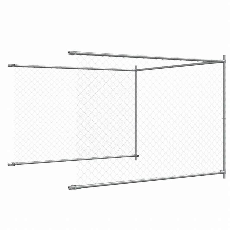 vidaXL 犬用ケージ ドア付き グレー 6x2x1.5 m 亜鉛メッキ鋼動物&ペット用品 ペット用品 犬用品 犬小屋・ドッグラン(代引不可)